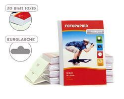 Carta fotografica lucida per stampanti Inkjet 10 x 15 cm