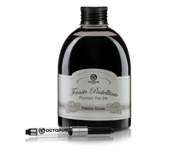 Fountain pen ink pastel "Pebble Stone" including converter, Writing ink for fountain pen, 250ml