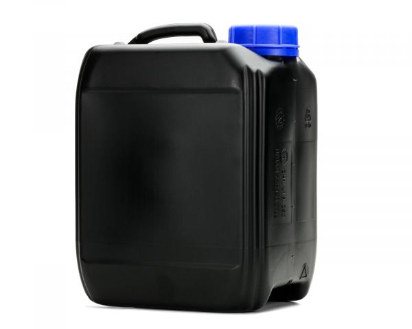 5L Kanister aus HDPE schwarz mit blauem Verschluss, Gewinde 51mm
