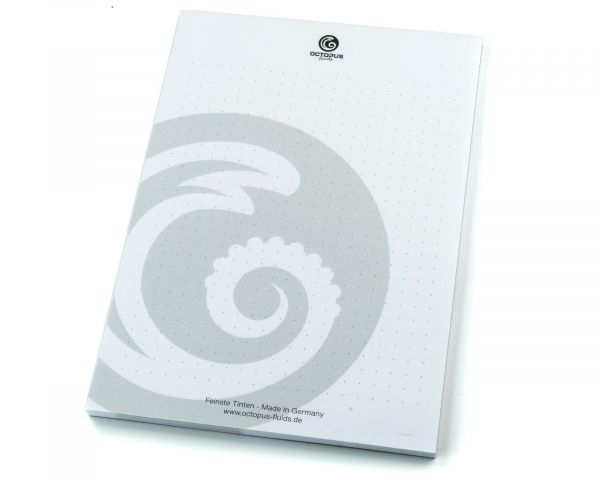Octopus Fluids notepad with glue binding, DIN A5, 50 sheets
