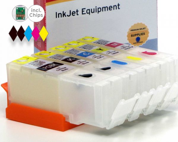Cartucce ricaricabili Fill In per Canon PGI-550, CLI-551, con chip