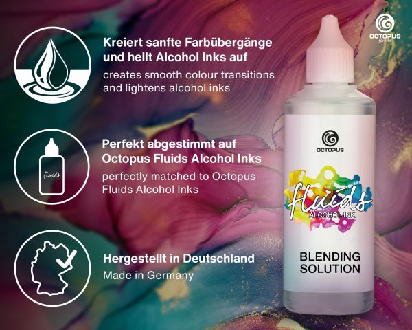 1 Liter Blending Solution für Alcohol Ink, Extender, Blendinglösung für Alkoholtinte, farblos