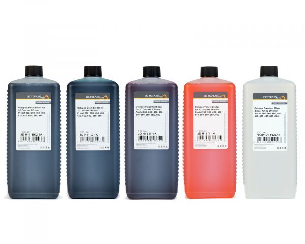 Octopus Yellow Binder for 3D printer ZPrinter ProJet 250, 260, 450, 460, 510, 650, 660, 850, 860