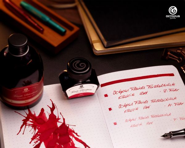 Füllhaltertinte, Schreibtinte für Füllhalter, Füllertinte Rot