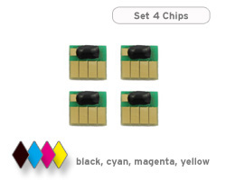Set di chip monouso per cartucce HP 920 BK, C, M, Y