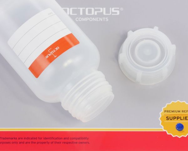 10x 250 ml Wide neck bottle with screw cap, chemical bottle, laboratory bottle LDPE, natural colour