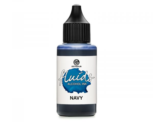 Octopus Fluids Alcohol Ink NAVY, Alkoholtinte für Fluid Art und Resin, blau