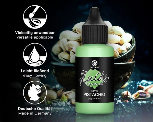 Octopus Fluids Alcohol Ink OPAK PISTACHIO Alkoholtinte für Fluid Art und Resin, grün