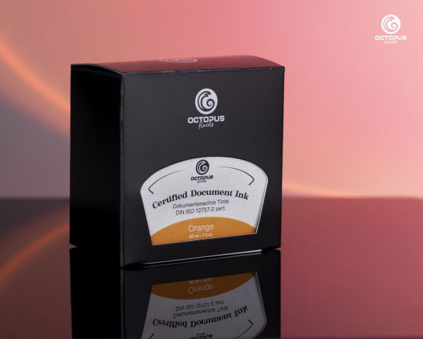 Document Ink orange, document-proof ink, certified according to DIN ISO 12757-2, 30 ml