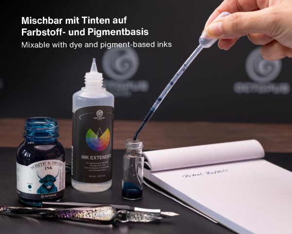 Colourless writing ink, extender for fountain pen inks for mixing and deluting 100 ml