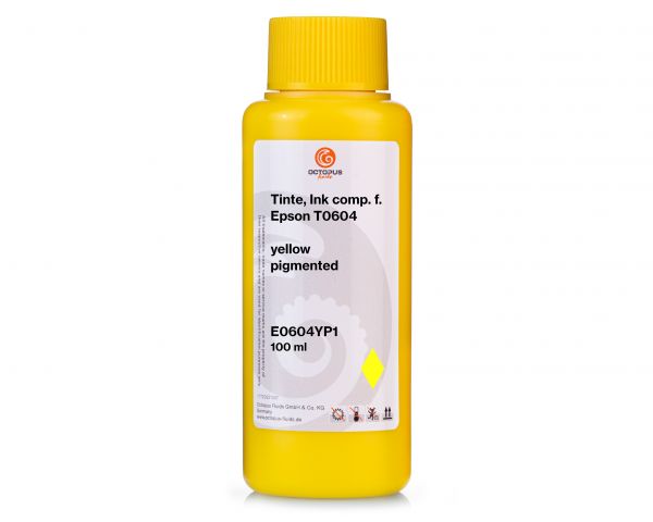 Nachfülltinte kompatibel für Epson T0604 gelb pigmentiert