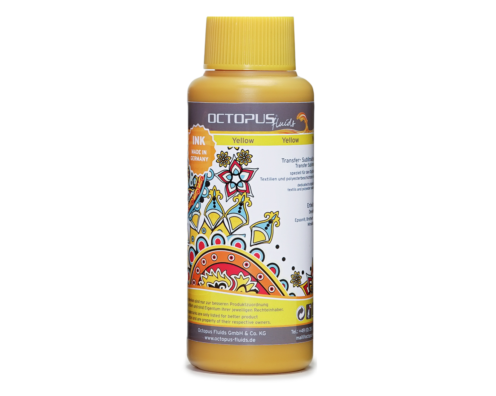 Sublimation ink for Epson, Brother, Roland, Mimaki, Mutoh, yellow