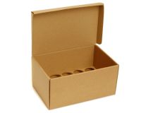 Wellpapp Faltkarton mit Flaschentray für 15 Flaschen, 160 x 90 x 90mm Wellpapp Faltkarton mit Flaschentray für 15 Flaschen, 160 x 90 x 90mm