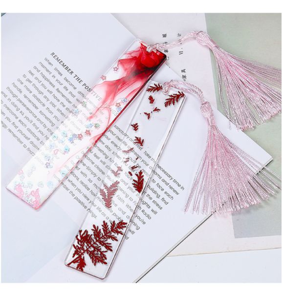 Silikonform, Gießform für Epoxidharz bzw. Resin zur Anfertigung von Lesezeichen, 3 Stück