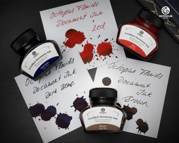 Document Ink brown, document-proof ink, certified according to DIN ISO 12757-2, 30 ml