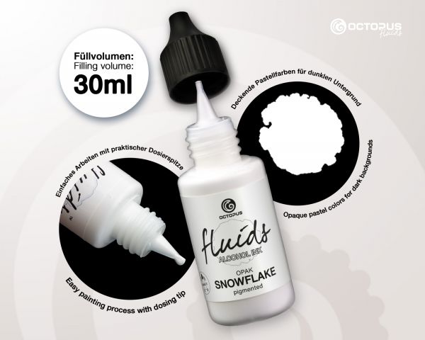 14x 30ml Octopus Fluids Alcohol Ink Set OPAK Alkoholtinte für Fluid Art und Resin