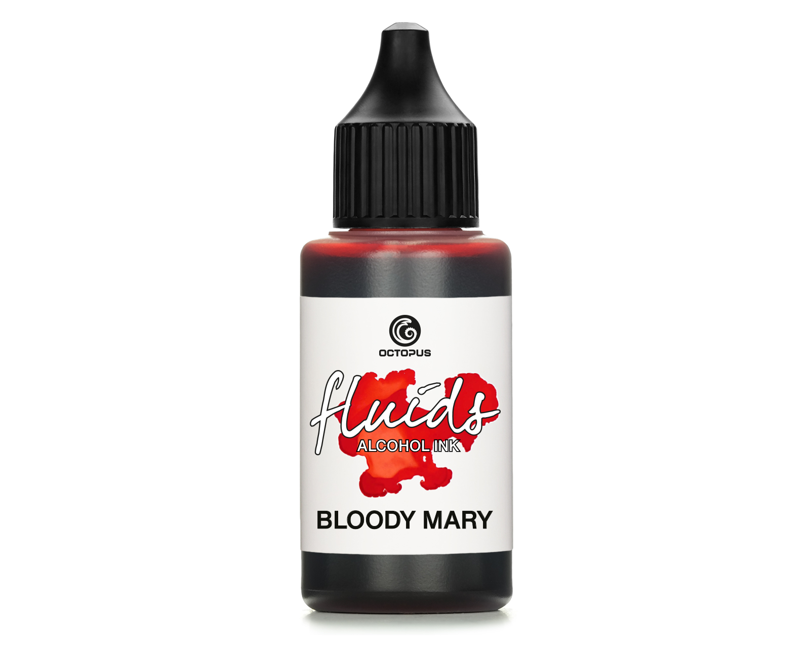 Octopus Fluids Alcohol Ink BLOODY MARY for fluid art and resin, red