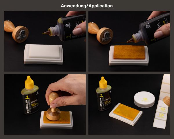 Lenizett Solvent Stempelfarbe für glatte Untergründe, gelb