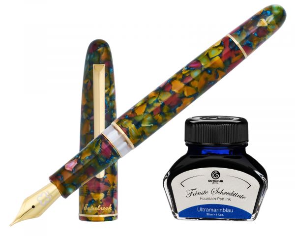 Esterbrook Estie Botanical Garden Gold Trim Kolbenfüllhalter mit 30ml Tinte