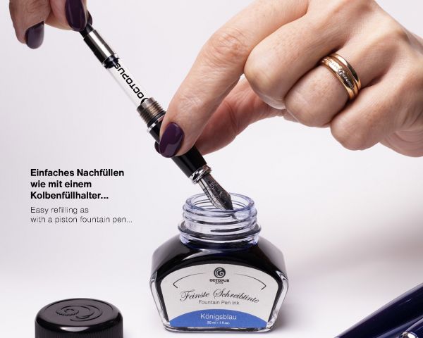 Octopus Fluids Piston converter for fountain pen, Standard converter with 2.6 mm opening