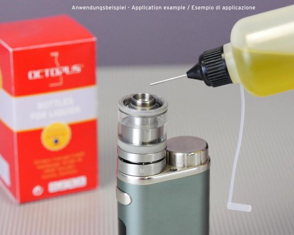 5 refill bottles 50 ml with needle cap for filling fountain pen cartridges