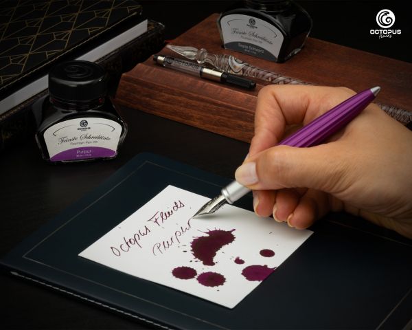 Fountain pen ink including converter, Writing ink for fountain pen, Purpur