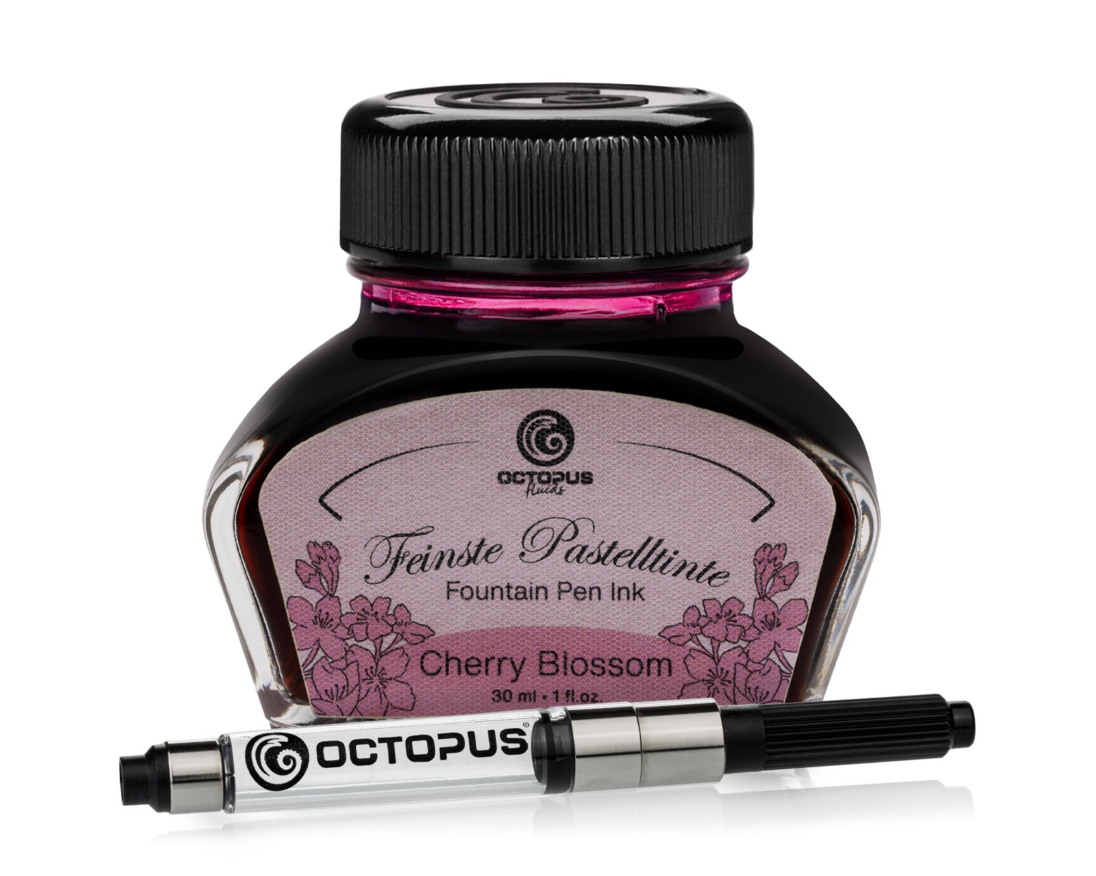 Penna stilografica inchiostro con convertitore, rosa pastello "Cherry Blossom" 30 ml