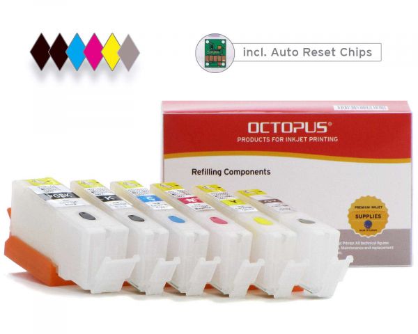 Fill In Patronen Canon PGI-550, CLI-551 incl. grau mit Chips