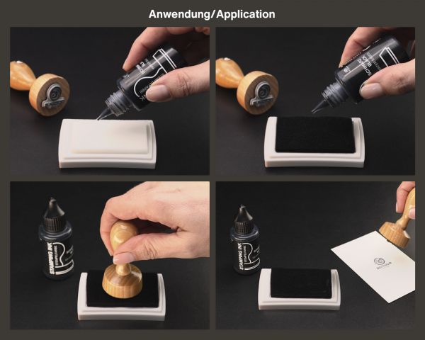 Inchiostro per timbri e tamponi senza olio, Nero -