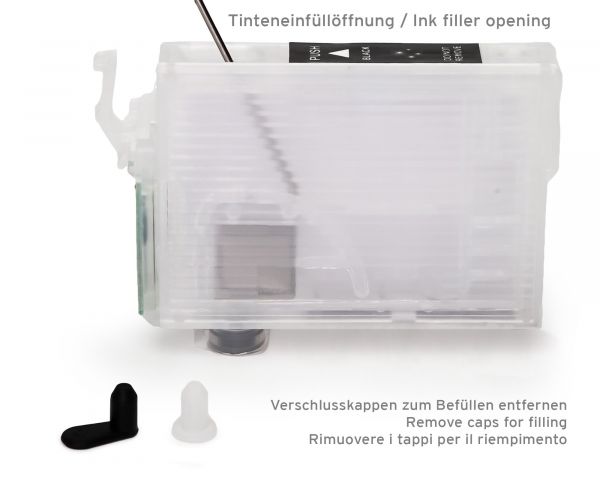 Fill In Patronen T1281, T1284 (kein OEM) ersetzt Epson