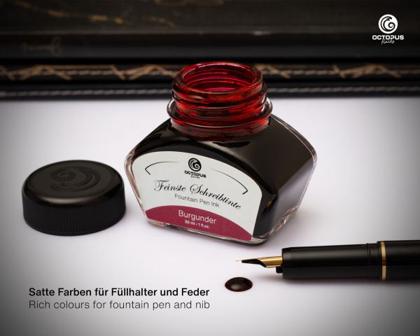 Fountain pen ink including converter, Writing ink for fountain pen, Burgunder