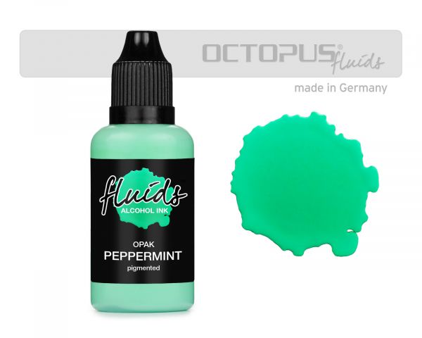 Octopus Fluids Alcohol Ink OPAK PEPPERMINT for fluid art and resin, blue