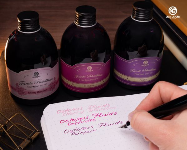 Fountain pen ink pastel "Cherry Blossom" including converter, Writing ink for fountain pen, 250ml