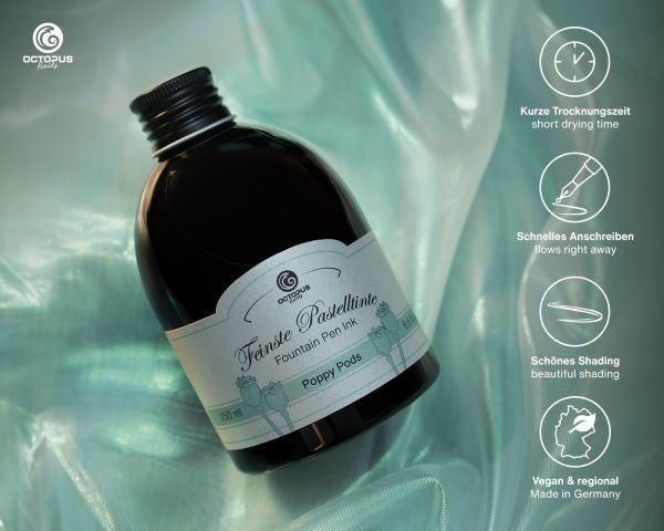 Fountain pen ink Pastel Mint "Poppy Pods"