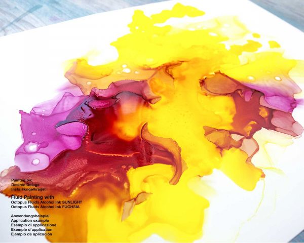 Octopus Fluids Alcohol Ink SUNLIGHT for fluid art and resin, yellow