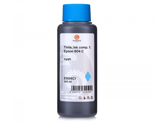 Inchiostro di ricarica per Epson 604, Expression Home XP-2200, 3200, 4200, WorkForce WF-2900 ciano