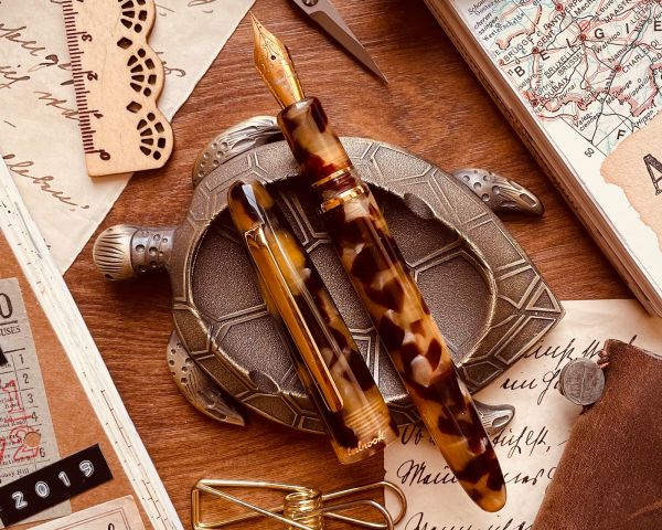 Esterbrook Estie Tortoise Gold Trim Penna Stilografica