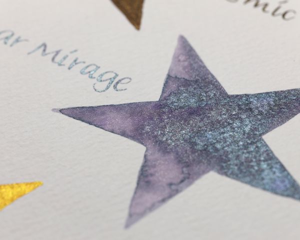 Celestial Glitter, Lunar Mirage, Glitzertinte für Füllhalter, Grau mit grünem Schimmer
