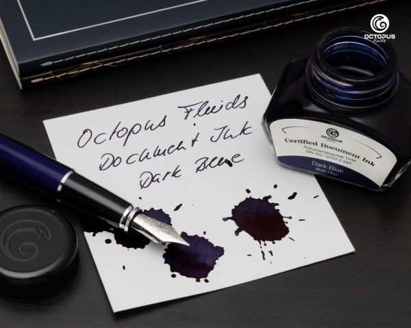 Document Ink dark blue, document-proof ink, certified according to DIN ISO 12757-2, 30 ml