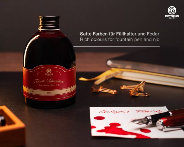 Füllhaltertinte, Schreibtinte für Füllhalter, Füllertinte Rot