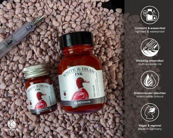 Write and Draw Ink 450 Red Duck, Schreib- und Zeichentusche