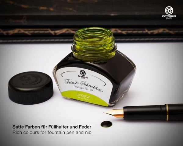 Fountain pen ink including converter, Writing ink for fountain pen, Lindgrün
