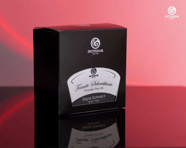 Fountain pen ink with converter, Writing ink for fountain pen, Sepia Black