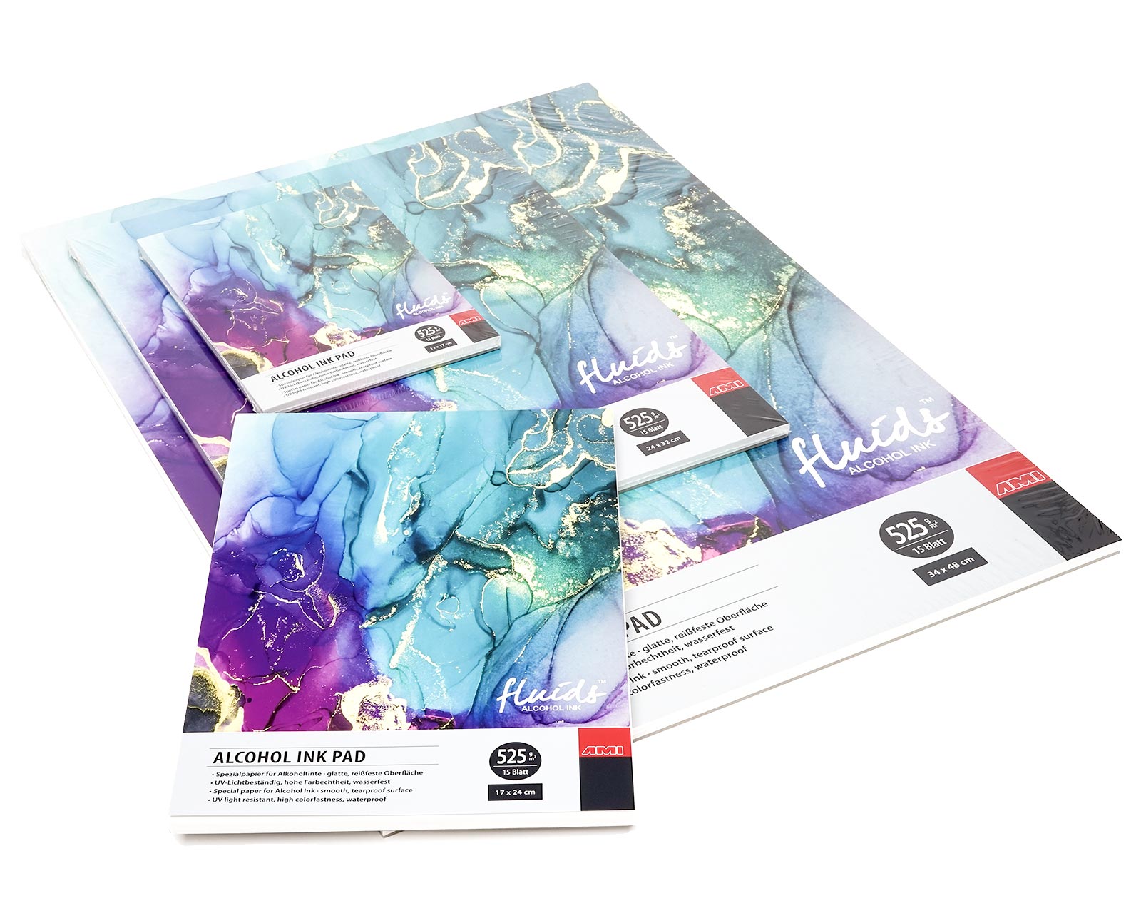 Alcohol Ink Paper Fluids Alcohol Ink Pad 15 sheets, 24 cm x 32 cm, bound Alcohol Ink Paper Fluids Alcohol Ink Pad 15 sheets, 24 cm x 32 cm, bound