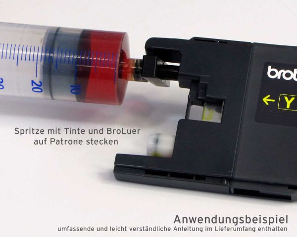 Refill kit comp. with Brother LC-223, 225, 227, 229 resetter, refill tool, 4x of ink