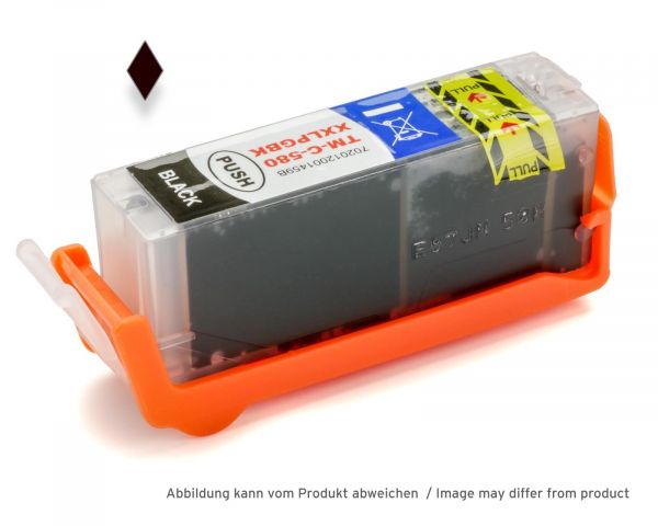 Cartuccia compatibile Canon PGI-580 PGBK XXL con chip, Nero pigmentato