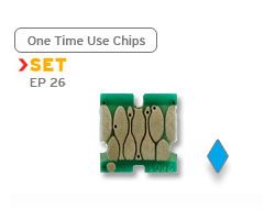 Einmal-Chip (kein OEM) für Epson 26 Tintenpatronen cyan