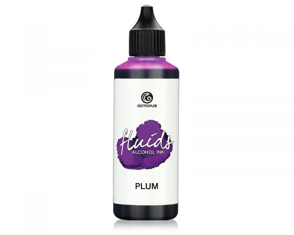 100 ml Octopus Fluids Alcohol Ink PLUM, Alkoholtinte für Fluid Art und Resin, violett