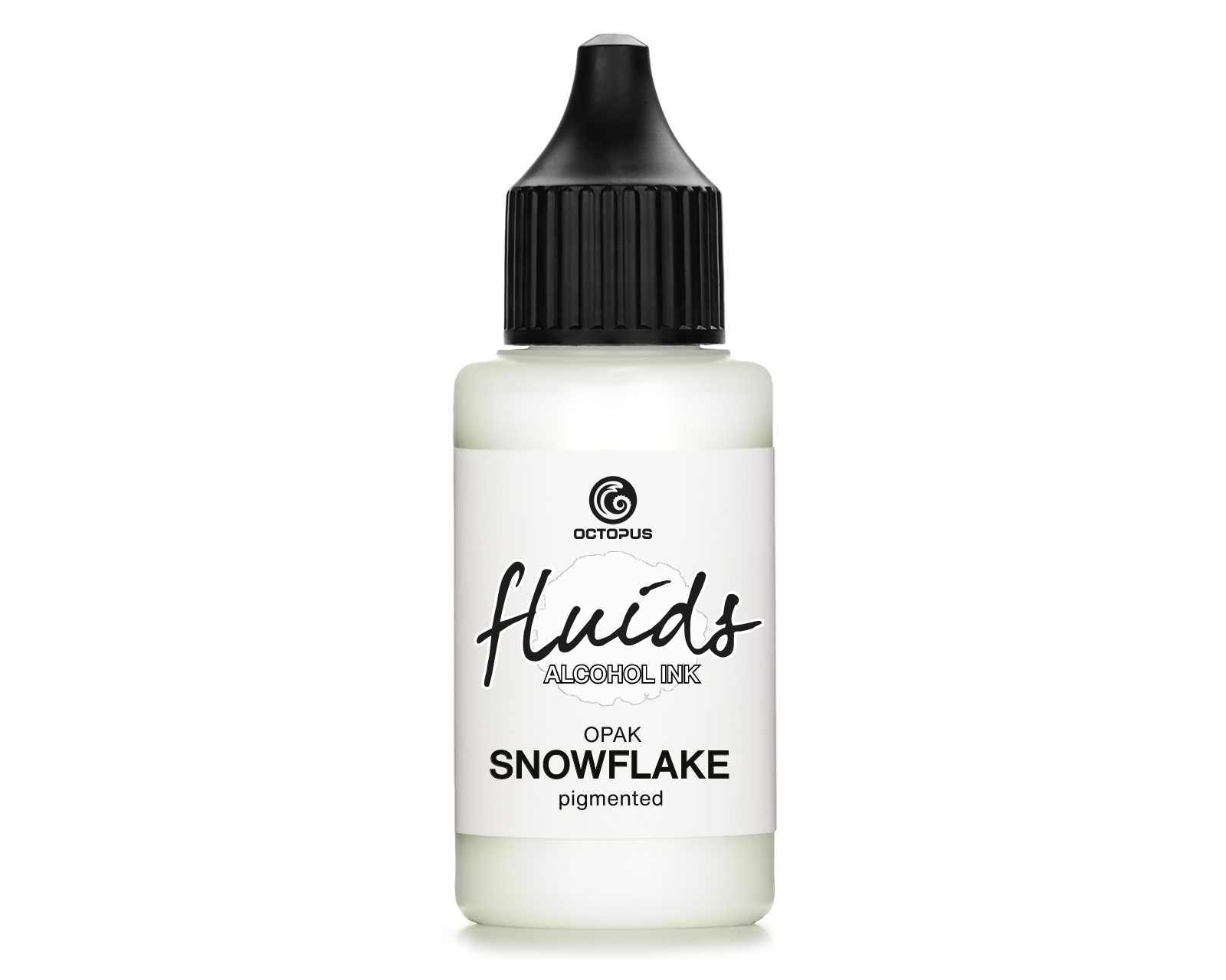 Fluids Alcohol Ink SNOWFLAKE, Inchiostro ad alcohol per Fluid Art e Resin Art, bianco