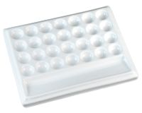 Tavolozza di miscelazione, tavolozza di miscelazione dei colori con 29 tazze, tavolozza di pittura 15,5 x 19 cm in porcellana Tavolozza di miscelazione, tavolozza di miscelazione dei colori con 29 tazze, tavolozza di pittura 15,5 x 19 cm in porcellana